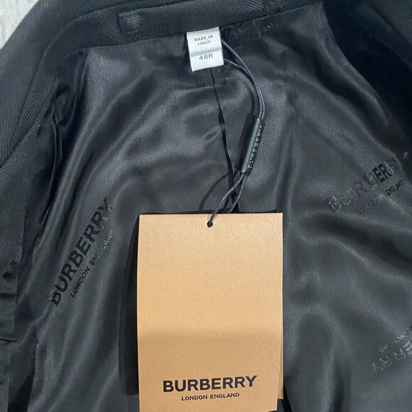 Burberry leather cuff wool blazer  (2022 Runway piece) - Picture 7 of 10